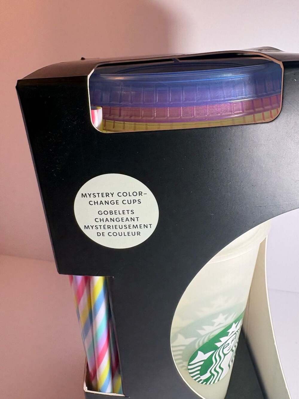 Starbucks Mystery Color-Change Cups Reusable Cold Cups 24 oz Set of 5
